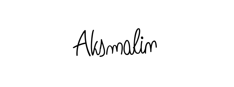 Use a signature maker to create a handwritten signature online. With this signature software, you can design (Angelique-Rose-font-FFP) your own signature for name Aksmalin. Aksmalin signature style 5 images and pictures png