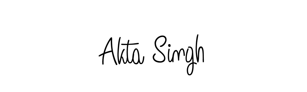 You should practise on your own different ways (Angelique-Rose-font-FFP) to write your name (Akta Singh) in signature. don't let someone else do it for you. Akta Singh signature style 5 images and pictures png