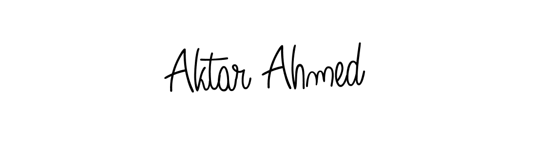 You should practise on your own different ways (Angelique-Rose-font-FFP) to write your name (Aktar Ahmed) in signature. don't let someone else do it for you. Aktar Ahmed signature style 5 images and pictures png