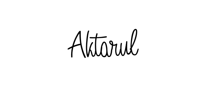 How to make Aktarul name signature. Use Angelique-Rose-font-FFP style for creating short signs online. This is the latest handwritten sign. Aktarul signature style 5 images and pictures png