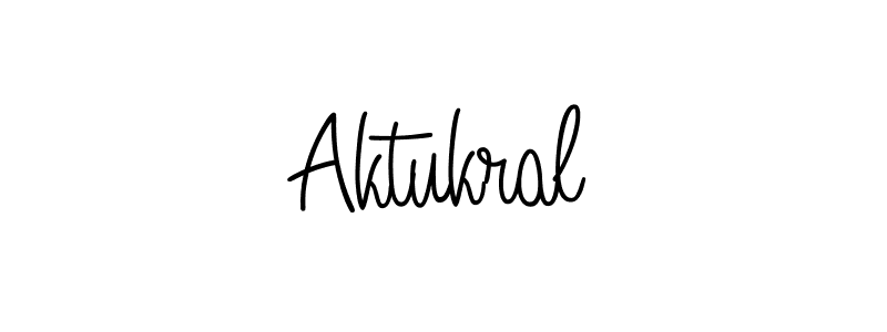 Make a beautiful signature design for name Aktukral. With this signature (Angelique-Rose-font-FFP) style, you can create a handwritten signature for free. Aktukral signature style 5 images and pictures png
