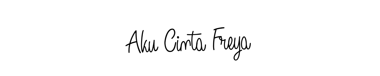 This is the best signature style for the Aku Cinta Freya name. Also you like these signature font (Angelique-Rose-font-FFP). Mix name signature. Aku Cinta Freya signature style 5 images and pictures png