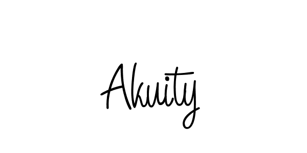 Make a beautiful signature design for name Akuity. With this signature (Angelique-Rose-font-FFP) style, you can create a handwritten signature for free. Akuity signature style 5 images and pictures png
