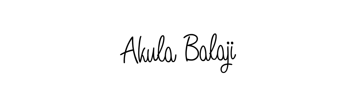 How to make Akula Balaji name signature. Use Angelique-Rose-font-FFP style for creating short signs online. This is the latest handwritten sign. Akula Balaji signature style 5 images and pictures png
