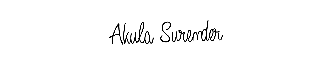 This is the best signature style for the Akula Surender name. Also you like these signature font (Angelique-Rose-font-FFP). Mix name signature. Akula Surender signature style 5 images and pictures png