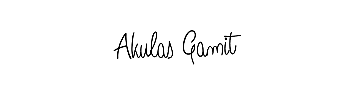 You should practise on your own different ways (Angelique-Rose-font-FFP) to write your name (Akulas Gamit) in signature. don't let someone else do it for you. Akulas Gamit signature style 5 images and pictures png