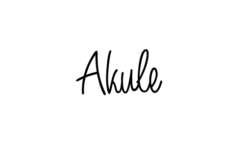 The best way (Angelique-Rose-font-FFP) to make a short signature is to pick only two or three words in your name. The name Akule include a total of six letters. For converting this name. Akule signature style 5 images and pictures png