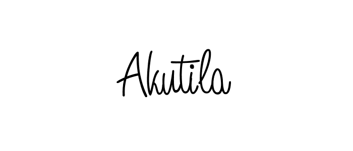 Akutila stylish signature style. Best Handwritten Sign (Angelique-Rose-font-FFP) for my name. Handwritten Signature Collection Ideas for my name Akutila. Akutila signature style 5 images and pictures png