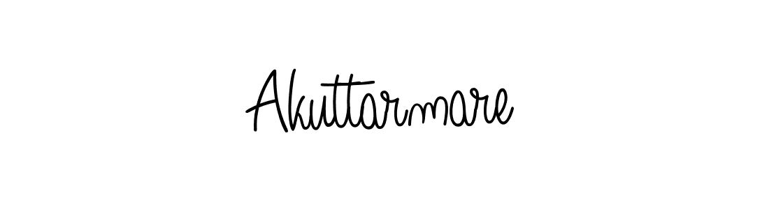 Make a beautiful signature design for name Akuttarmare. With this signature (Angelique-Rose-font-FFP) style, you can create a handwritten signature for free. Akuttarmare signature style 5 images and pictures png