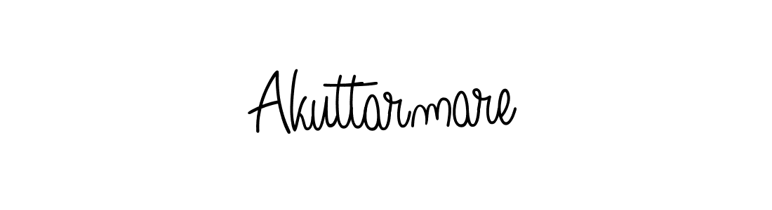 Make a beautiful signature design for name Akuttarmare. With this signature (Angelique-Rose-font-FFP) style, you can create a handwritten signature for free. Akuttarmare signature style 5 images and pictures png