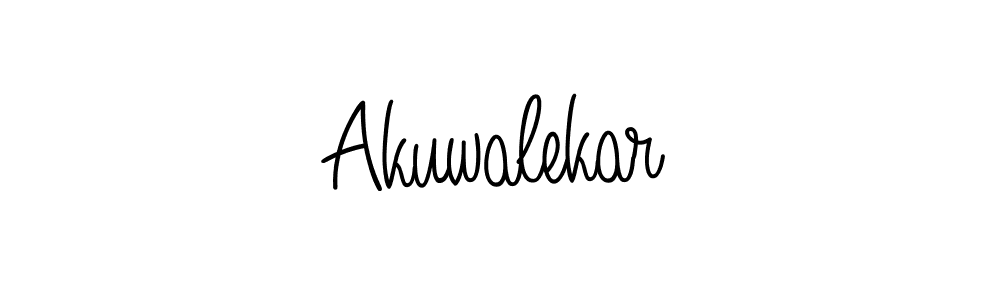 How to make Akuwalekar signature? Angelique-Rose-font-FFP is a professional autograph style. Create handwritten signature for Akuwalekar name. Akuwalekar signature style 5 images and pictures png