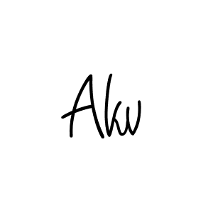 You should practise on your own different ways (Angelique-Rose-font-FFP) to write your name (Akv) in signature. don't let someone else do it for you. Akv signature style 5 images and pictures png