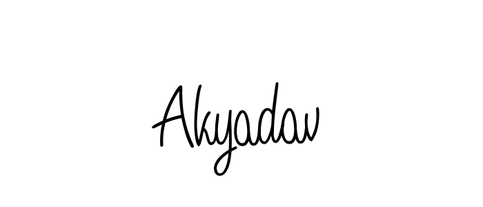 if you are searching for the best signature style for your name Akyadav. so please give up your signature search. here we have designed multiple signature styles  using Angelique-Rose-font-FFP. Akyadav signature style 5 images and pictures png