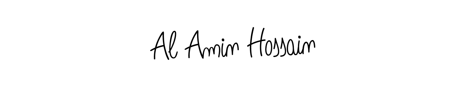 Make a beautiful signature design for name Al Amin Hossain. With this signature (Angelique-Rose-font-FFP) style, you can create a handwritten signature for free. Al Amin Hossain signature style 5 images and pictures png
