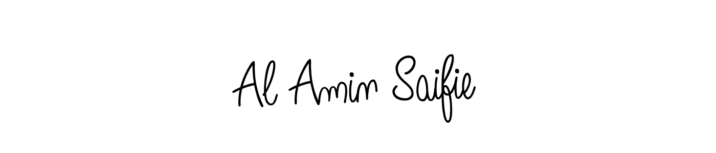 Make a beautiful signature design for name Al Amin Saifie. With this signature (Angelique-Rose-font-FFP) style, you can create a handwritten signature for free. Al Amin Saifie signature style 5 images and pictures png