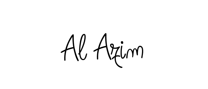 The best way (Angelique-Rose-font-FFP) to make a short signature is to pick only two or three words in your name. The name Al Azim include a total of six letters. For converting this name. Al Azim signature style 5 images and pictures png