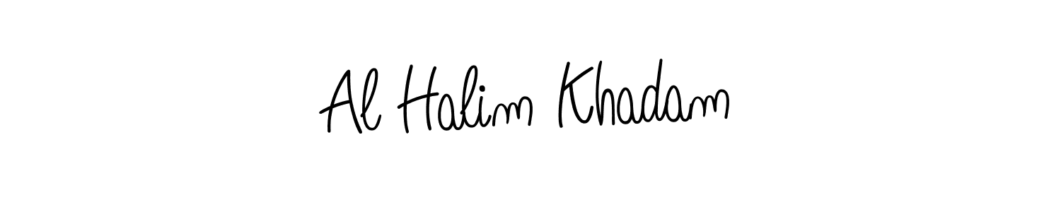 You should practise on your own different ways (Angelique-Rose-font-FFP) to write your name (Al Halim Khadam) in signature. don't let someone else do it for you. Al Halim Khadam signature style 5 images and pictures png