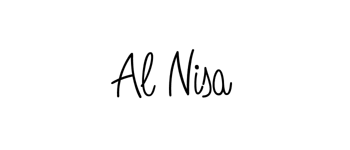 How to Draw Al Nisa signature style? Angelique-Rose-font-FFP is a latest design signature styles for name Al Nisa. Al Nisa signature style 5 images and pictures png