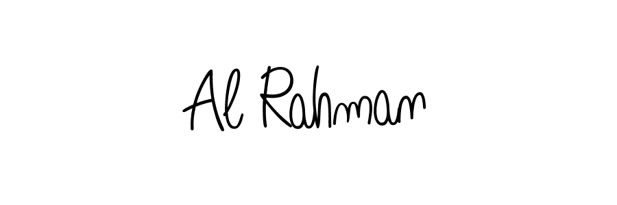 You should practise on your own different ways (Angelique-Rose-font-FFP) to write your name (Al Rahman) in signature. don't let someone else do it for you. Al Rahman signature style 5 images and pictures png