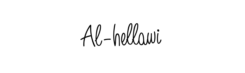 You should practise on your own different ways (Angelique-Rose-font-FFP) to write your name (Al-hellawi) in signature. don't let someone else do it for you. Al-hellawi signature style 5 images and pictures png