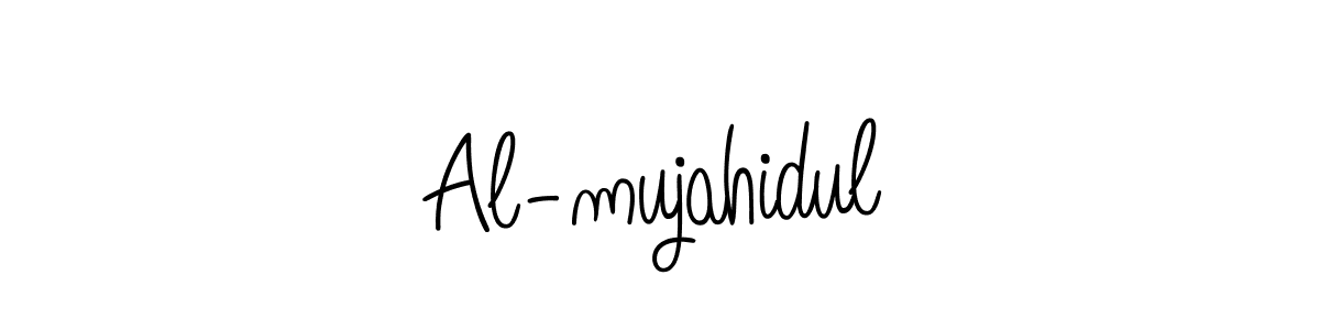 How to make Al-mujahidul name signature. Use Angelique-Rose-font-FFP style for creating short signs online. This is the latest handwritten sign. Al-mujahidul signature style 5 images and pictures png