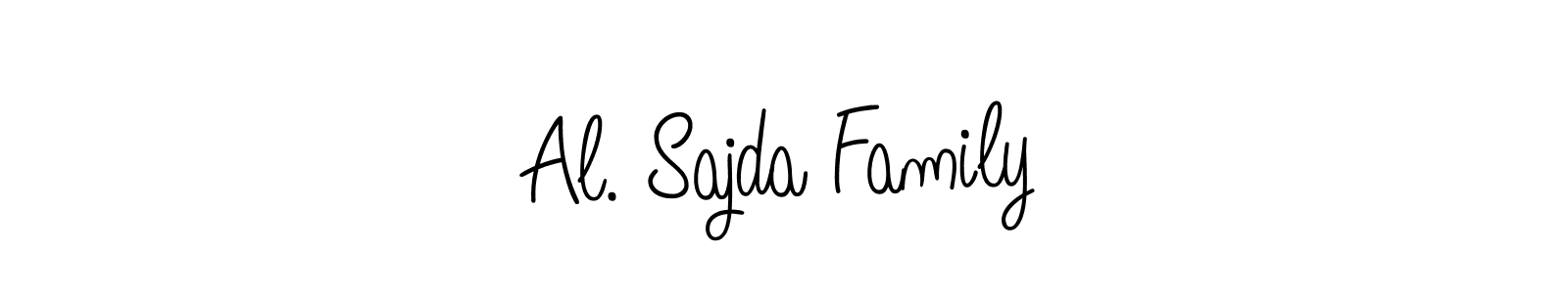 The best way (Angelique-Rose-font-FFP) to make a short signature is to pick only two or three words in your name. The name Al. Sajda Family include a total of six letters. For converting this name. Al. Sajda Family signature style 5 images and pictures png