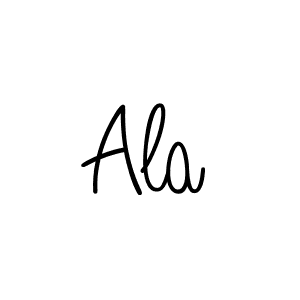 The best way (Angelique-Rose-font-FFP) to make a short signature is to pick only two or three words in your name. The name Ala include a total of six letters. For converting this name. Ala signature style 5 images and pictures png