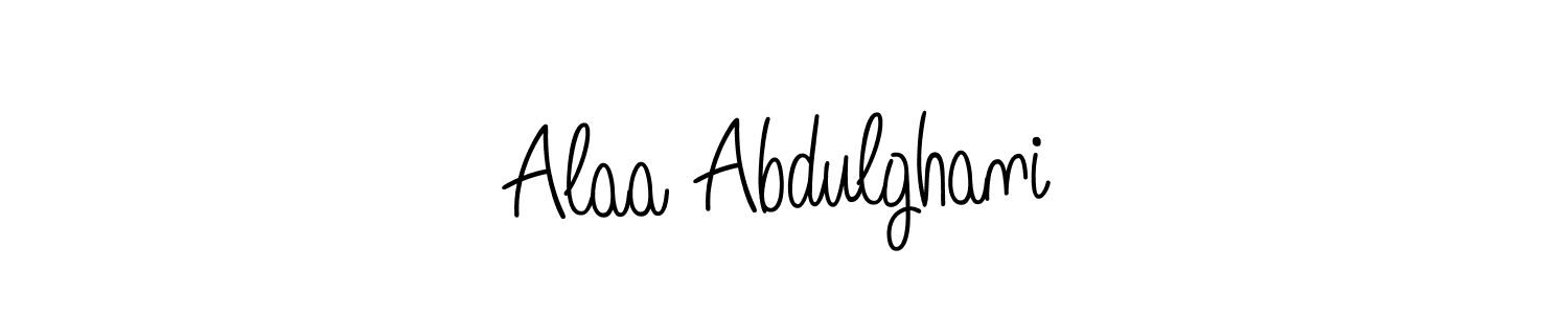 Design your own signature with our free online signature maker. With this signature software, you can create a handwritten (Angelique-Rose-font-FFP) signature for name Alaa Abdulghani. Alaa Abdulghani signature style 5 images and pictures png