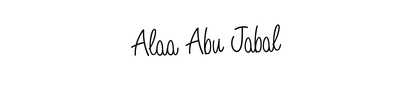 Create a beautiful signature design for name Alaa Abu Jabal. With this signature (Angelique-Rose-font-FFP) fonts, you can make a handwritten signature for free. Alaa Abu Jabal signature style 5 images and pictures png