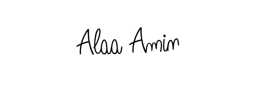 How to make Alaa Amin name signature. Use Angelique-Rose-font-FFP style for creating short signs online. This is the latest handwritten sign. Alaa Amin signature style 5 images and pictures png