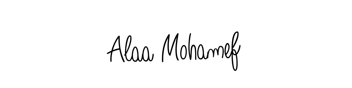 Also we have Alaa Mohamef name is the best signature style. Create professional handwritten signature collection using Angelique-Rose-font-FFP autograph style. Alaa Mohamef signature style 5 images and pictures png