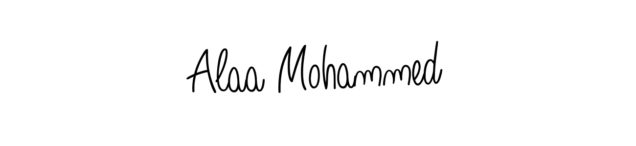 The best way (Angelique-Rose-font-FFP) to make a short signature is to pick only two or three words in your name. The name Alaa Mohammed include a total of six letters. For converting this name. Alaa Mohammed signature style 5 images and pictures png