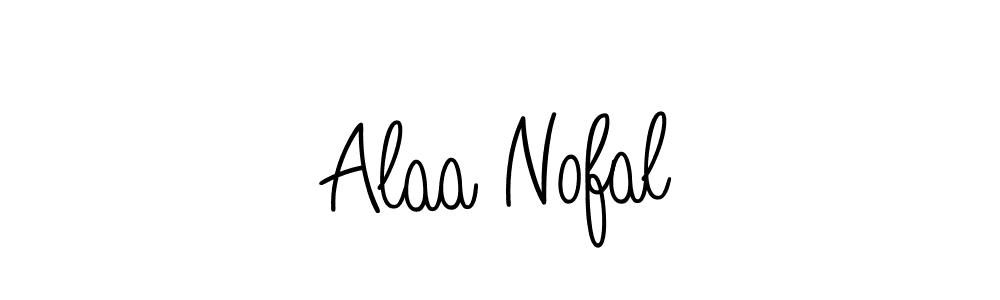 You should practise on your own different ways (Angelique-Rose-font-FFP) to write your name (Alaa Nofal) in signature. don't let someone else do it for you. Alaa Nofal signature style 5 images and pictures png
