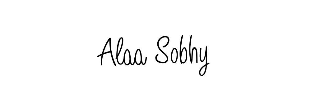 You should practise on your own different ways (Angelique-Rose-font-FFP) to write your name (Alaa Sobhy) in signature. don't let someone else do it for you. Alaa Sobhy signature style 5 images and pictures png