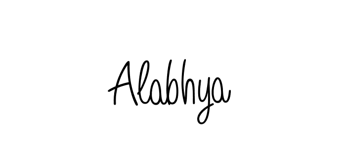 How to make Alabhya name signature. Use Angelique-Rose-font-FFP style for creating short signs online. This is the latest handwritten sign. Alabhya signature style 5 images and pictures png