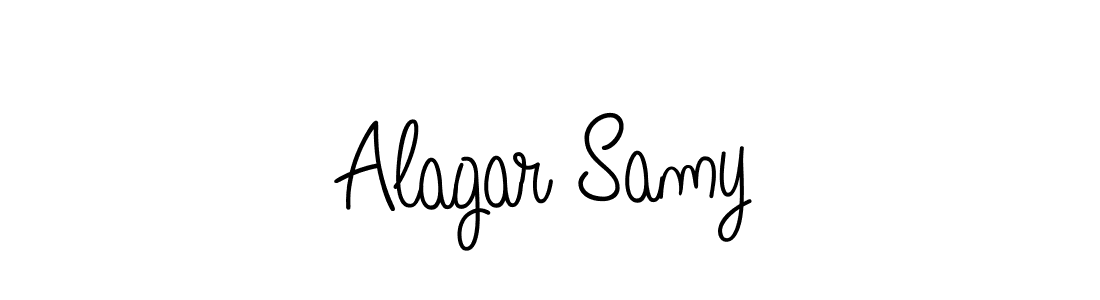 if you are searching for the best signature style for your name Alagar Samy. so please give up your signature search. here we have designed multiple signature styles  using Angelique-Rose-font-FFP. Alagar Samy signature style 5 images and pictures png