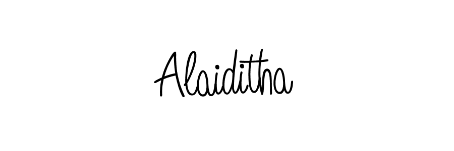 Make a beautiful signature design for name Alaiditha. With this signature (Angelique-Rose-font-FFP) style, you can create a handwritten signature for free. Alaiditha signature style 5 images and pictures png
