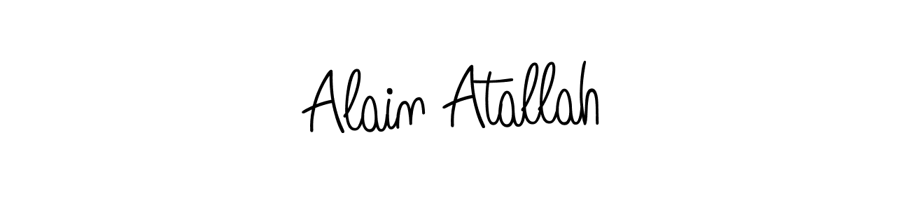 How to make Alain Atallah name signature. Use Angelique-Rose-font-FFP style for creating short signs online. This is the latest handwritten sign. Alain Atallah signature style 5 images and pictures png