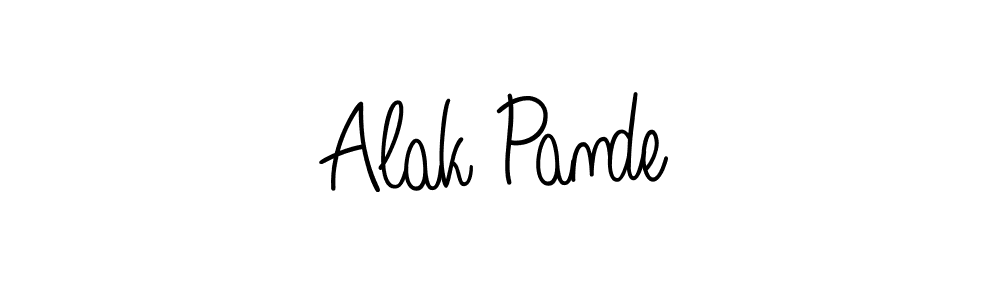 The best way (Angelique-Rose-font-FFP) to make a short signature is to pick only two or three words in your name. The name Alak Pande include a total of six letters. For converting this name. Alak Pande signature style 5 images and pictures png