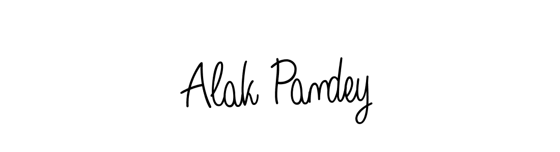 Make a beautiful signature design for name Alak Pandey. With this signature (Angelique-Rose-font-FFP) style, you can create a handwritten signature for free. Alak Pandey signature style 5 images and pictures png