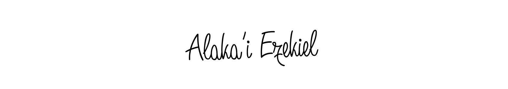 Make a beautiful signature design for name Alaka’i Ezekiel. With this signature (Angelique-Rose-font-FFP) style, you can create a handwritten signature for free. Alaka’i Ezekiel signature style 5 images and pictures png