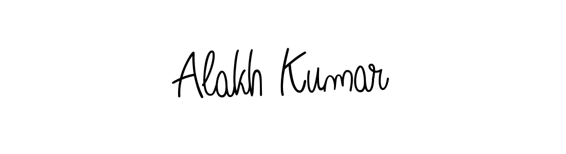 Make a beautiful signature design for name Alakh Kumar. With this signature (Angelique-Rose-font-FFP) style, you can create a handwritten signature for free. Alakh Kumar signature style 5 images and pictures png