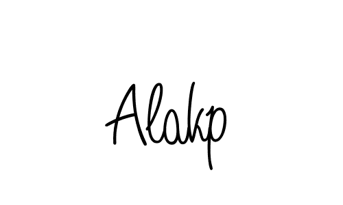 Use a signature maker to create a handwritten signature online. With this signature software, you can design (Angelique-Rose-font-FFP) your own signature for name Alakp. Alakp signature style 5 images and pictures png