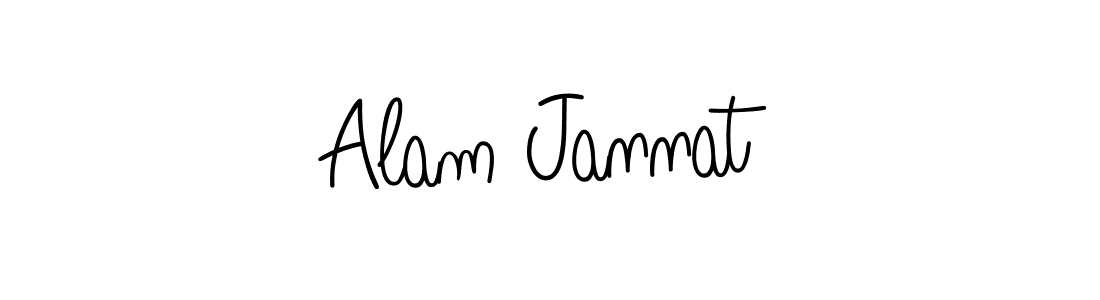 You should practise on your own different ways (Angelique-Rose-font-FFP) to write your name (Alam Jannat) in signature. don't let someone else do it for you. Alam Jannat signature style 5 images and pictures png