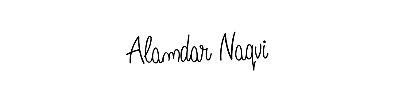 Design your own signature with our free online signature maker. With this signature software, you can create a handwritten (Angelique-Rose-font-FFP) signature for name Alamdar Naqvi. Alamdar Naqvi signature style 5 images and pictures png