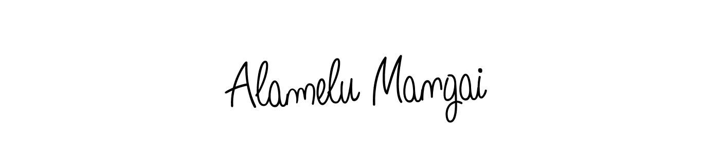 Alamelu Mangai stylish signature style. Best Handwritten Sign (Angelique-Rose-font-FFP) for my name. Handwritten Signature Collection Ideas for my name Alamelu Mangai. Alamelu Mangai signature style 5 images and pictures png