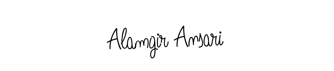 Make a beautiful signature design for name Alamgir Ansari. With this signature (Angelique-Rose-font-FFP) style, you can create a handwritten signature for free. Alamgir Ansari signature style 5 images and pictures png