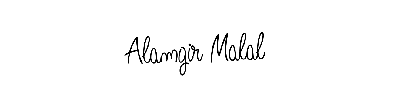 Create a beautiful signature design for name Alamgir Malal. With this signature (Angelique-Rose-font-FFP) fonts, you can make a handwritten signature for free. Alamgir Malal signature style 5 images and pictures png