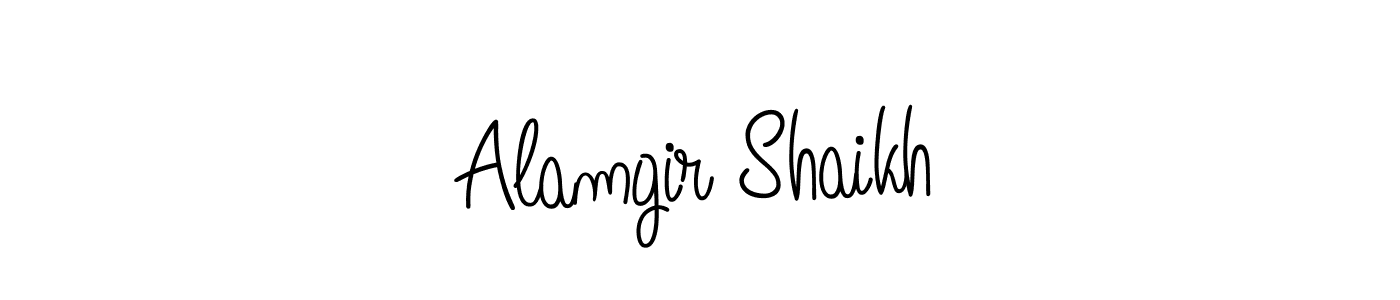 Make a beautiful signature design for name Alamgir Shaikh. With this signature (Angelique-Rose-font-FFP) style, you can create a handwritten signature for free. Alamgir Shaikh signature style 5 images and pictures png