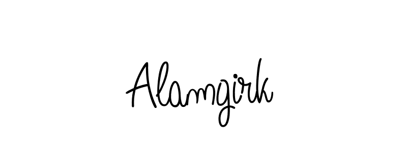 Make a beautiful signature design for name Alamgirk. With this signature (Angelique-Rose-font-FFP) style, you can create a handwritten signature for free. Alamgirk signature style 5 images and pictures png